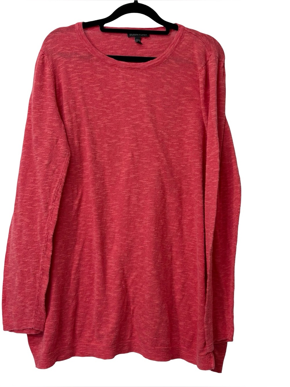 Eileen Fisher organic linen cotton pullover Top slub yarn Oversized Size Medium